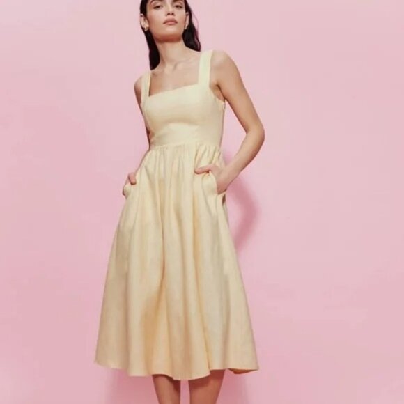 spaulding linen dress Natural Private Retreat Linen Dress main image 0